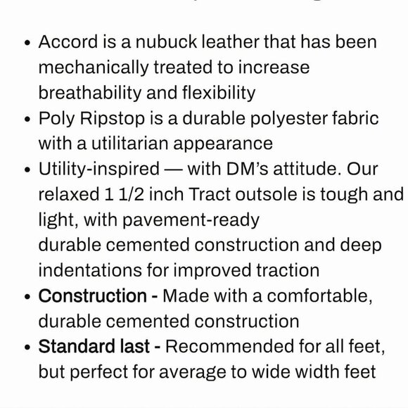 Dr. Martens Combs Tech ll Black Ripstop Nubuck Leather Combat Boots Size 13 - Picture 12 of 12